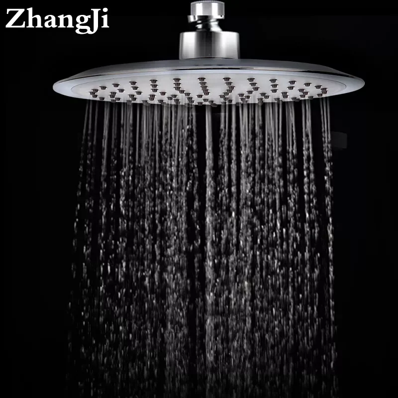 

Ji Quality 20cm Big Rainfall Shower Head Stainless Steel Silica Gel Hole Bathroom Shower Head Water Saving Spray Nozzle