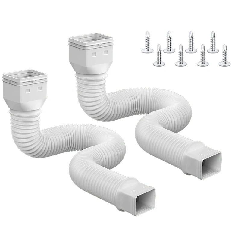 

Gutter Extender Downspout Extension Flexible Telescopic Extension Pipe Downspout Drain Extenders Connector Rain Water Drain