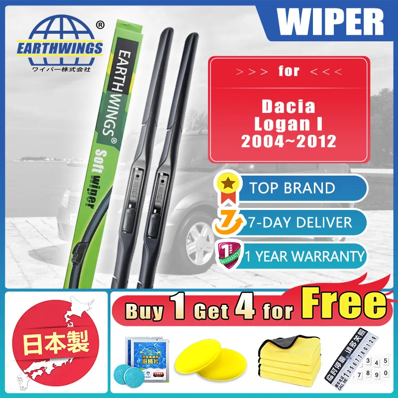 

For Dacia Logan I 2004 2005 2006 2007 2008 2009 2010 2011 2012 Front Wiper Blade Brushes Windscreen Windshield Car Accessories