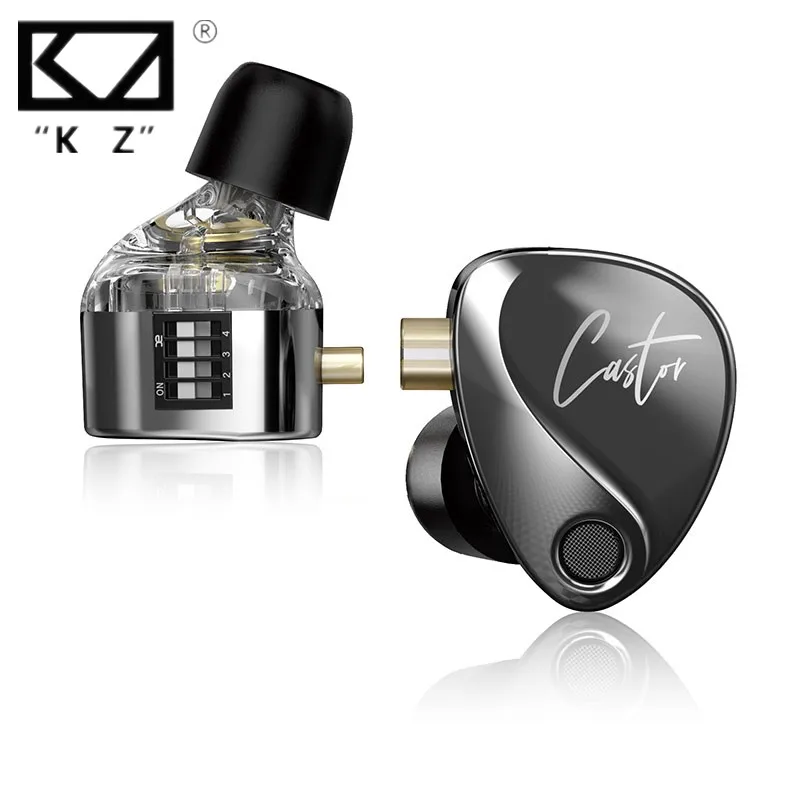 

KZ Castor In Ear HiFi Earphone 2 Dynamic High-end Tunable balanced armature Earphones Monitor Headphone Cancelling Earbuds