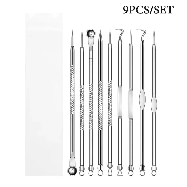 

NEW IN Stainless Acne Needle Blackhead And Pimple Remover Face Care Comedone Extractor Point Clean Black Head Remover Tool Sets
