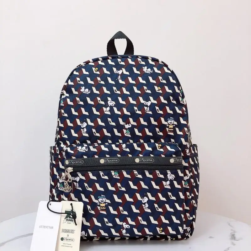

2022 Sanrio Kawaii Snoopy Lesportsac женские сумки, нейлоновые школьные рюкзаки, вместительные дорожные сумки, сумки-тоуты