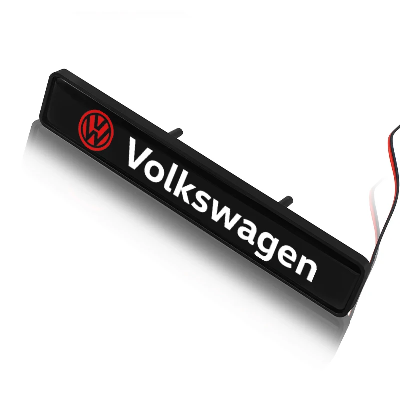 

Стайлинг автомобиля, декоративные светодиодные фонари, передняя решетка капота, декоративный значок для Volkswagen Polo Golf 4 5 6 7 8 6 T5 B4 B5 B6 B7 B8