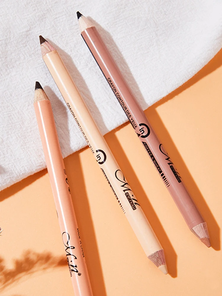 

1 шт. подводка для глаз, водостойкая двухсторонняя дизайнерская Стойкая подводка для глаз, консилер, карандаш для бровей, разноцветная Косме...