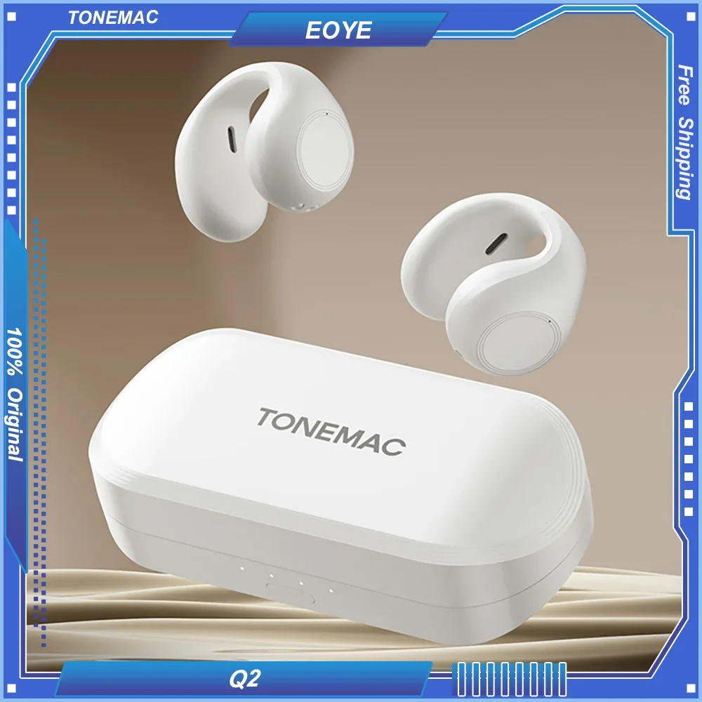 TONEMAC Q2 Hi-Fi наушники Bluetooth 5 3 U-образная форма DT9.0 ACS умное шумоподавление открытый
