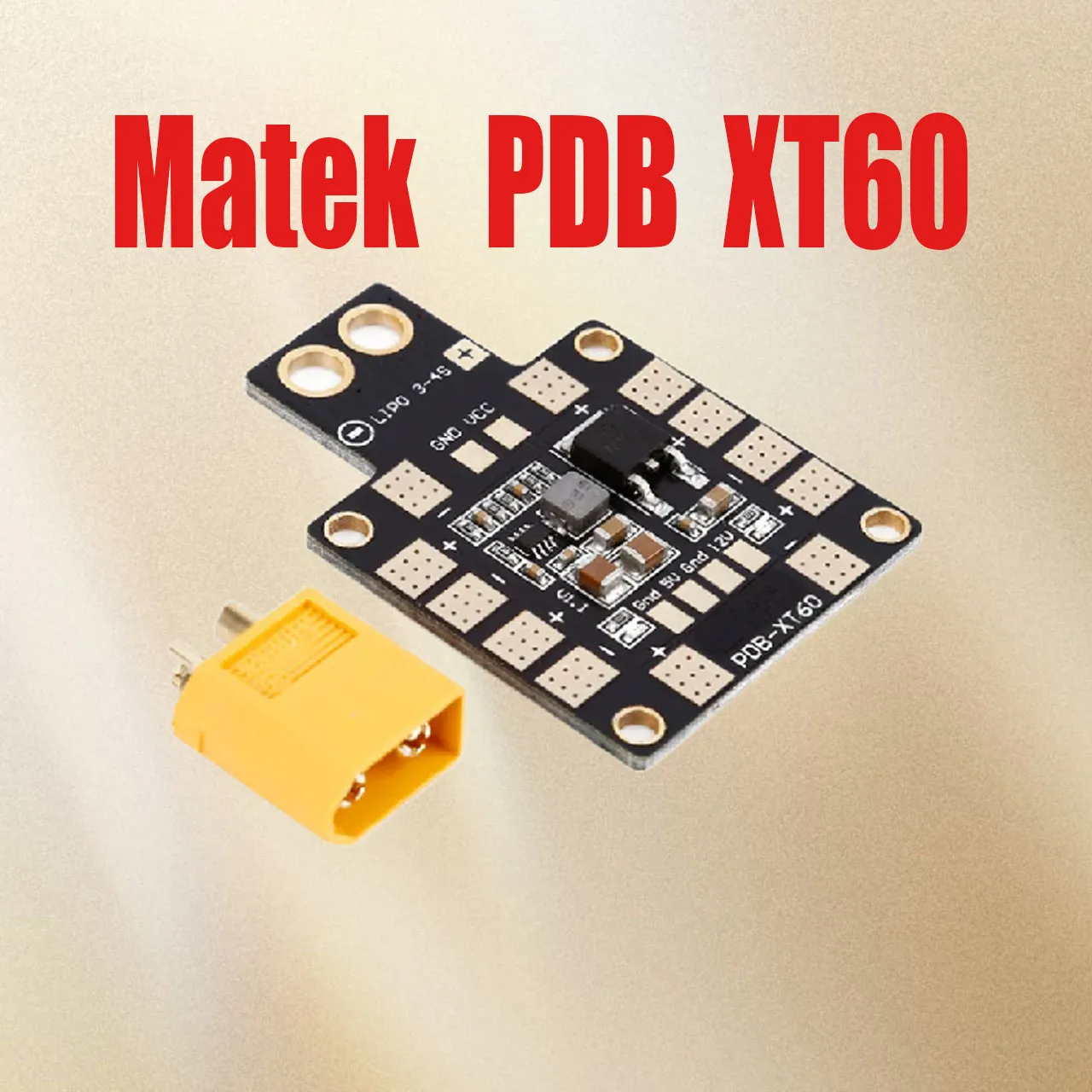 Matek Systems PDB XT60 с BEC 5V &amp 12V медная для радиоуправляемого вертолета FPV квадрокоптера