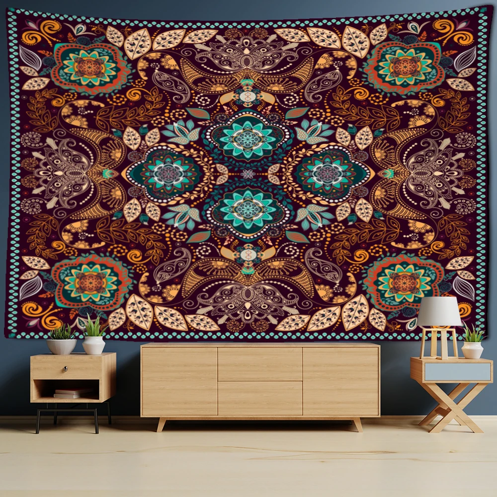 

Mandala Tapestry Wall Hanging Bohemian Style Carpet Pattern Tapiz Hippie Bedroom Dormitory Room Decor