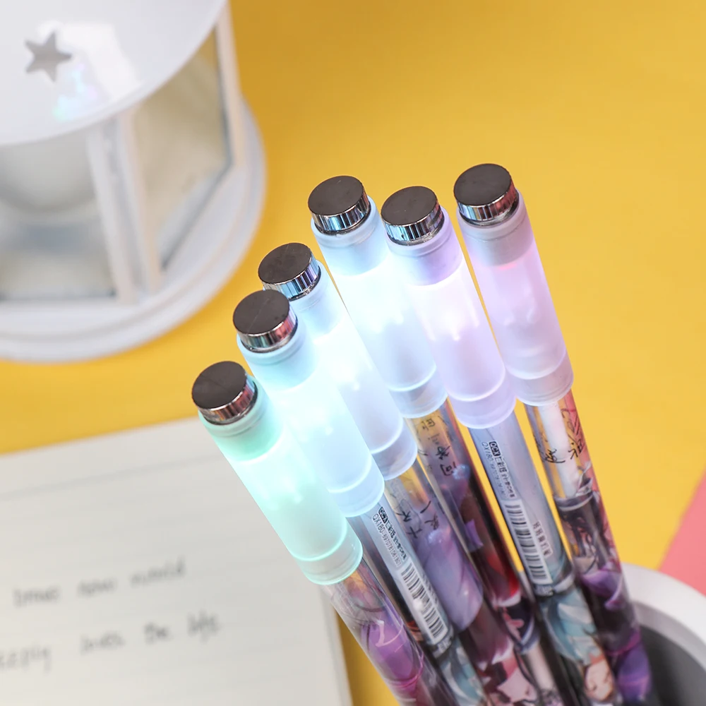 Оригинальная Вращающаяся ручка Llluminated цветная вращающаяся гладкая гелевая для