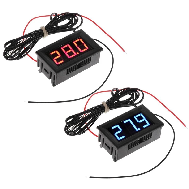 

Promotion! 2 PCS DC 5 - 12 V - 50 - 110 Degree C Digital Thermometer Thermometer Refrigerator Temperature Detector With Probes [