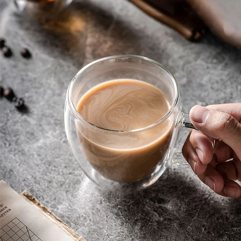 2-6 шт. термостойкая кружка из боросиликатного стекла с двойными стенками |