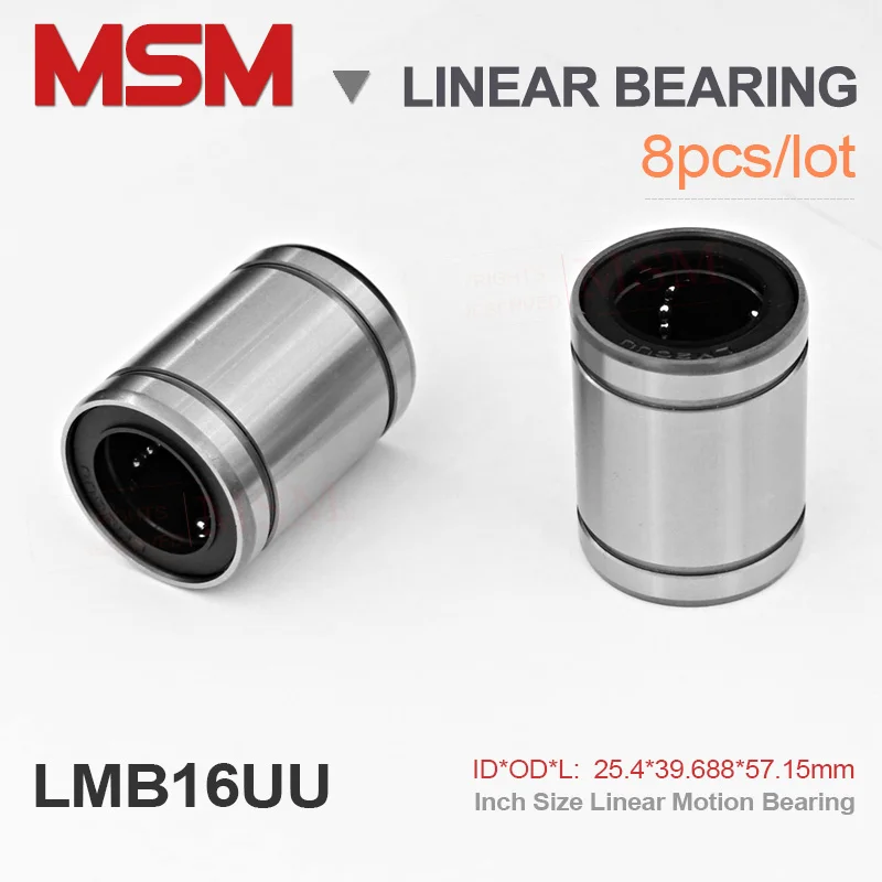 8 шт. MSM LMB16UU (dr1 &quotD1.5625&quot L2.25 &quot) британский шаровой втулки SW16UU дюйма размер