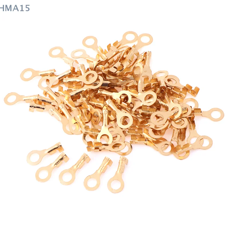 100 шт. 4 2 мм золотой латунный круглый разъем для провода питания