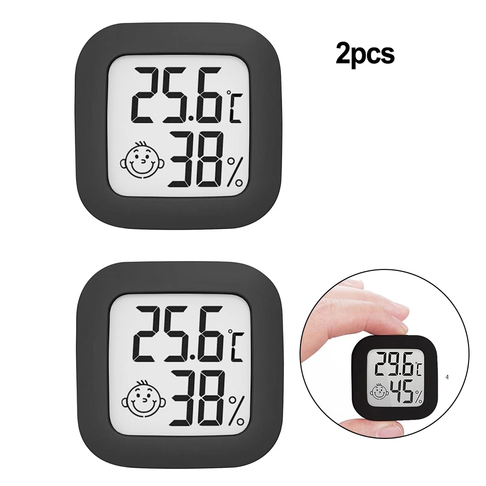 

2pcs Digital Thermo-Hygrometer Thermometer Portable Mini LCD Display Temperature Humidity Meter Indoor Thermometer