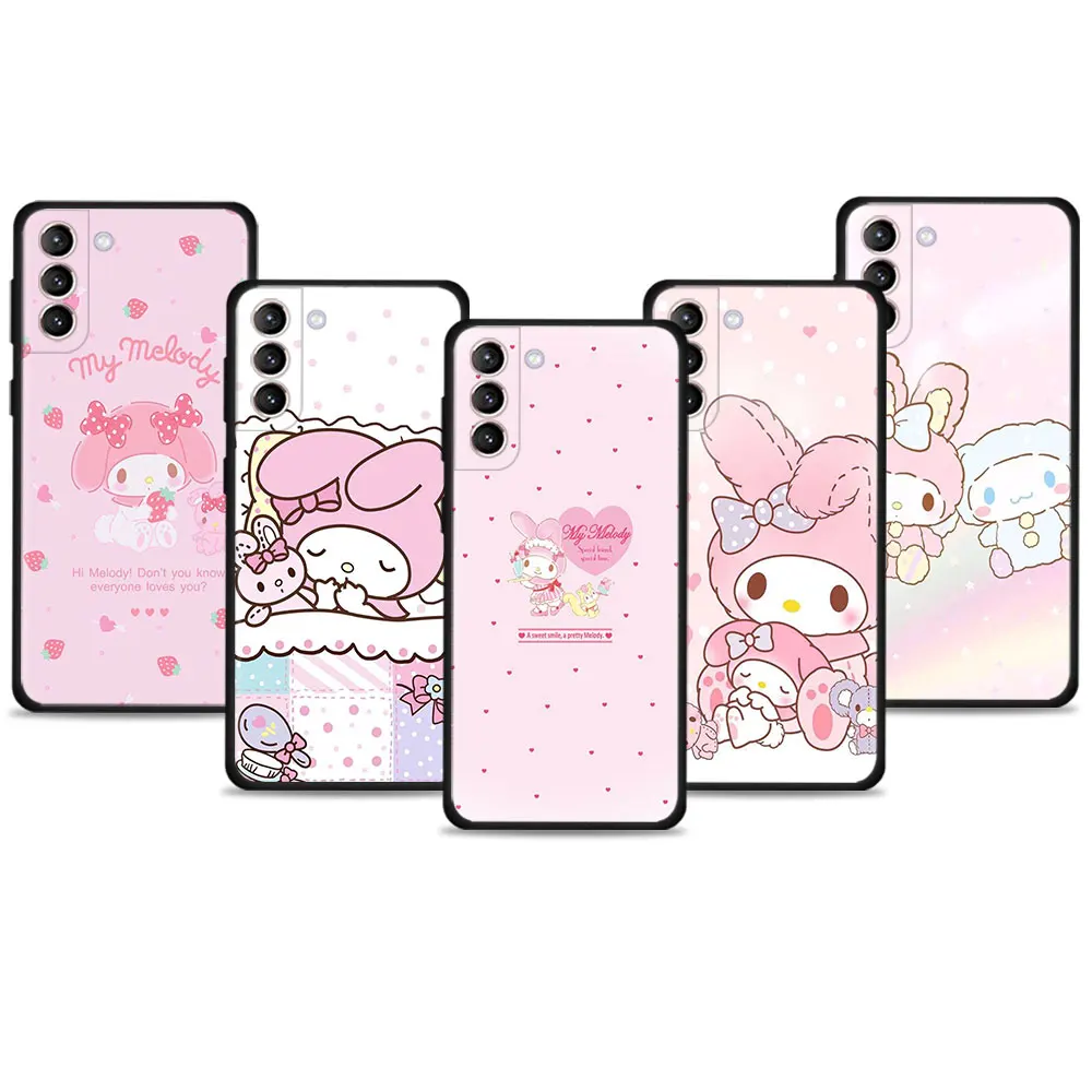

Sanrio Kuromi My Melody Coque For Samsung Galaxy S7 S10 S20 FE 2022 S8 S9 S22 Ultra 5G S21 Plus S10e Full Silicon