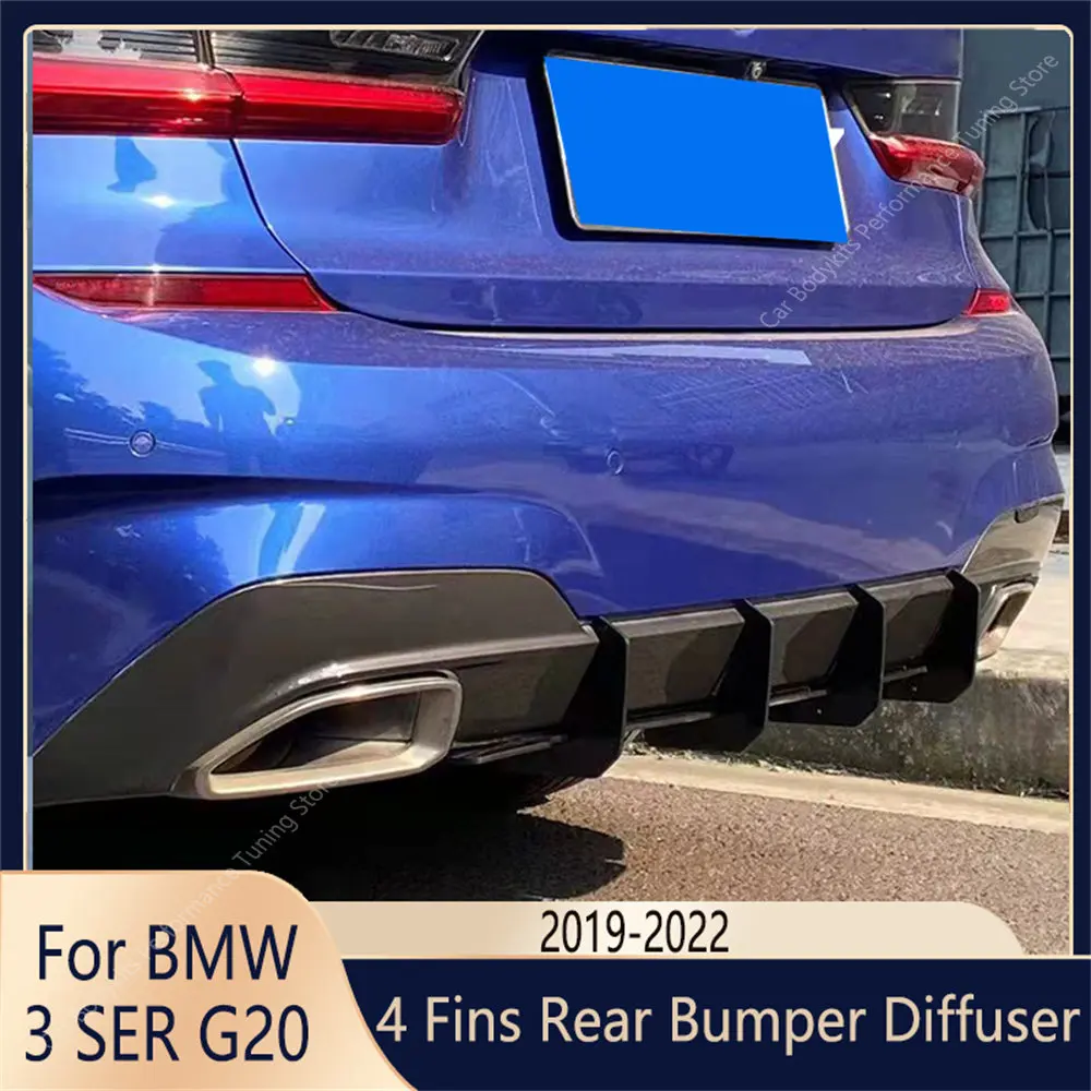 

4 плавника, Maxton Style, задний диффузор для Bmw G20 Pre-Lci, задний бампер, сплиттер, боди, серия 3 320i 330i M340i M340d 2019-2022