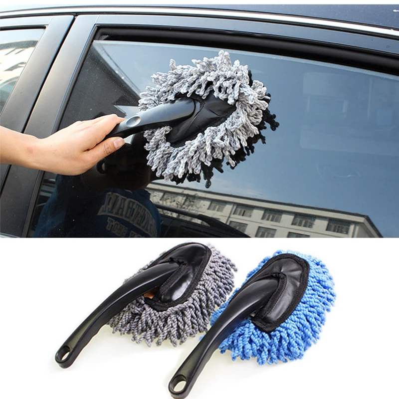 

Car Fiber Wax Mop Set Auto Cleaning Brush Towel Soft Hair Retractable Water Long Handle Dust Removal Brushes for Car Wash Parts