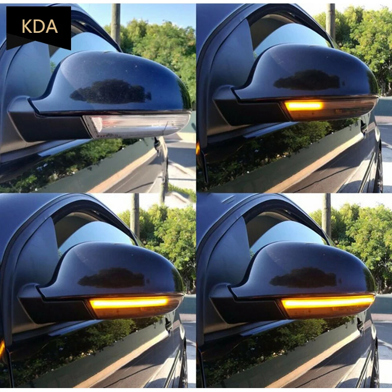 

2Pcs LED Dynamic Turn Signal Light Side Wing Rearview Mirror Indicator Blinker Repeater for VW Passat B6 VW Golf 5 Jetta MK5