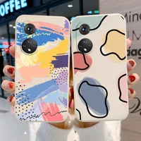 p30 lite cover for honor 50 case abstract fundas for huawei p40 p50 pro p smart 2021 30 8a 9x 20 nova 5t camera protection cases