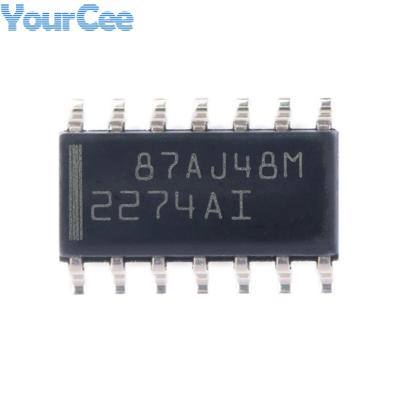 Микросхема четырехканального операционного усилителя TLC2274 TLC2274AIDR SOIC-14 Rail-to-rail, 2 шт.