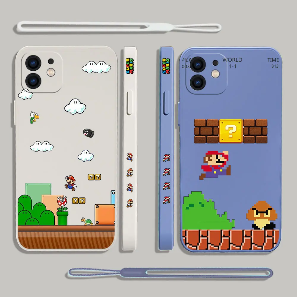 

Classic Games Super Marios Phone Case For Samsung A53 A50 A52S A51 A72 A71 A73 A81 A32 A22 A20 A30 A21S 4G 5G with Hand Strap