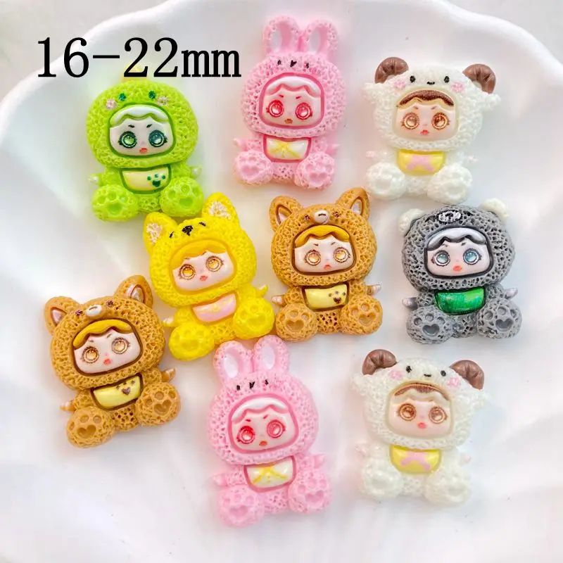 10 шт. новые милые мультяшные кролики собаки кошки серии орнамент с плоской