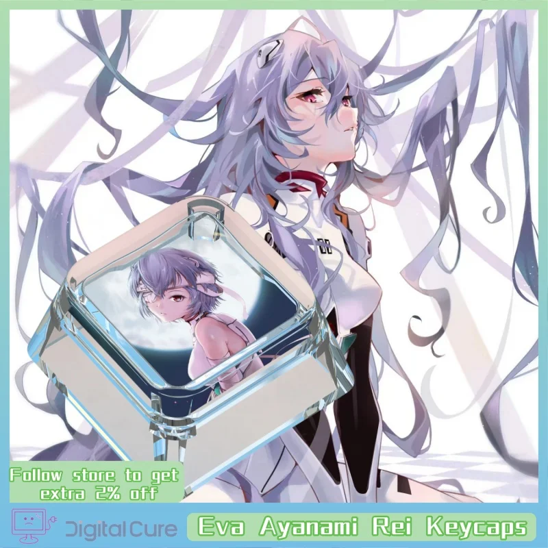 Колпачки для клавиш Eva Ayanami Rei в стиле аниме с перекрестным валом