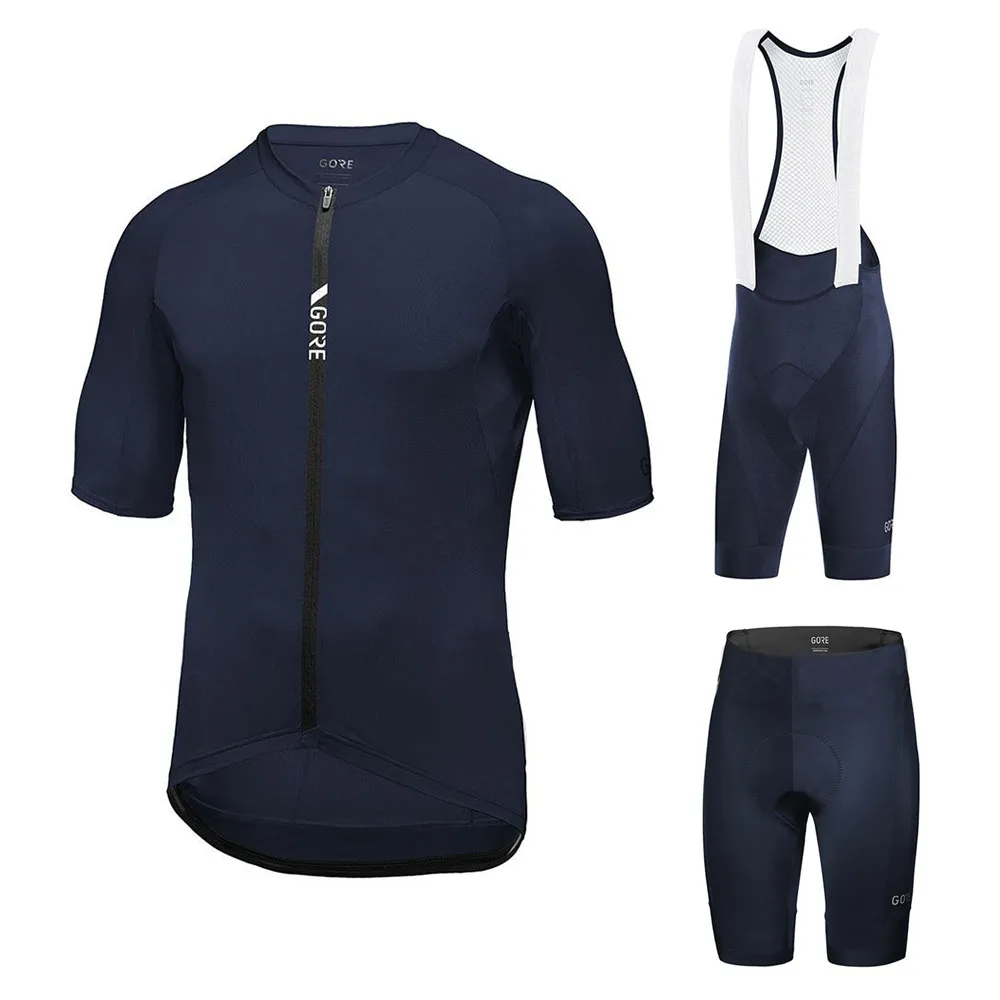 

2022 Men Cycling Jersey Set Road MTB Bike Shirts Shorts Suit Goreful Breathable Bicycle Clothing Team Bib Pant Ciclismo Hombre