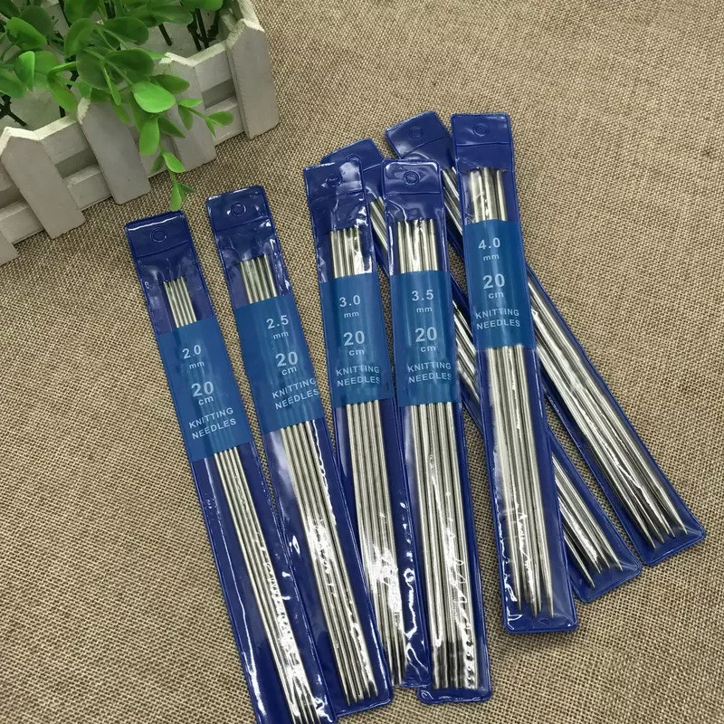 

35Pcs/set 20cm Straight Knitting Needles Stainless Steel Crochet Hooks for DIY Weave Knitting Tools Sewing Accessories