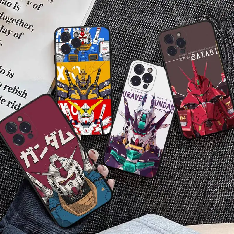 

Anime Gundams Phone Case Silicone Soft for iphone 14 13 12 11 Pro Mini XS MAX 8 7 6 Plus X XS XR Cover