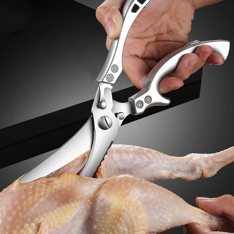 

Multifunctional Kitchen Scissors Stainless Steel Chicken Bone Cleaver Knife Meat Fruit Boning Fish Scissors Scale Clean Scissors