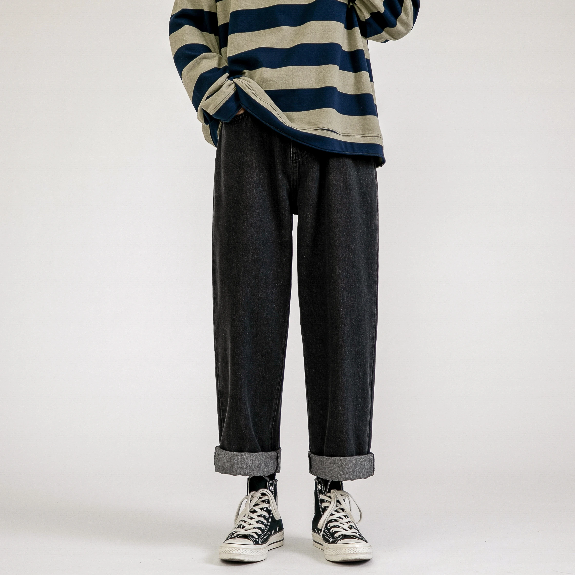

Men's Baggy Jeans Classic Unisex Man Straight Denim Wide-leg Pants