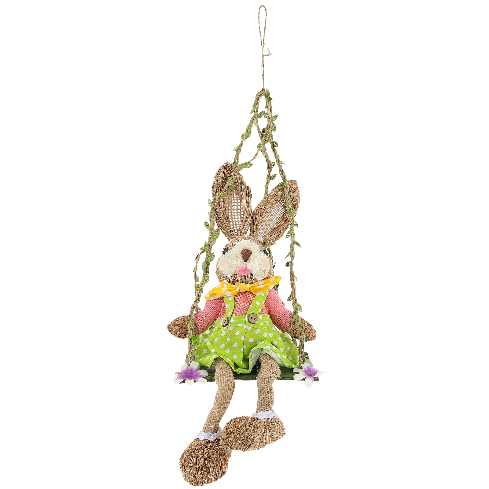 

Straw Easter Rabbit Bunny Figurine Ornament Woven Decoration Furniture Festival