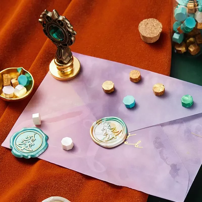 

Wax Seal Box Kit Evening Wedding Invitation Decorative Wax Dipping Pot Set Stamping Plates Melt Packaging Craft Supplies