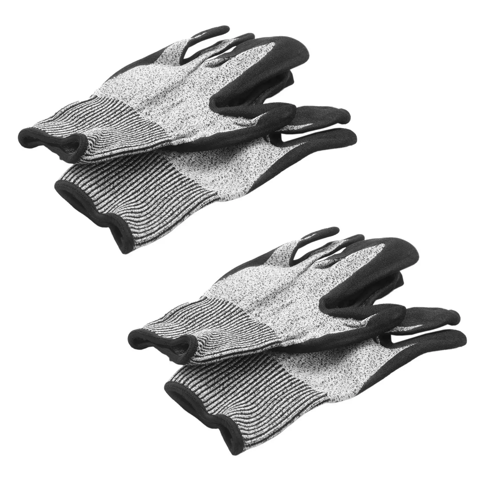

Level 5 Cut Resistant Gloves 3D Comfort Stretch Fit, Durable Foam Nitrile, Smart Touch, Grey 2 Pair(L)