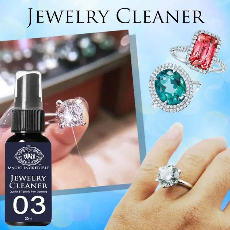 

50ml Jewelry Cleaner Silver Jewelry Necklace Ring Clean Polishing Spray Cleaning Removal Watch Nacklace Ring Rust Detergent