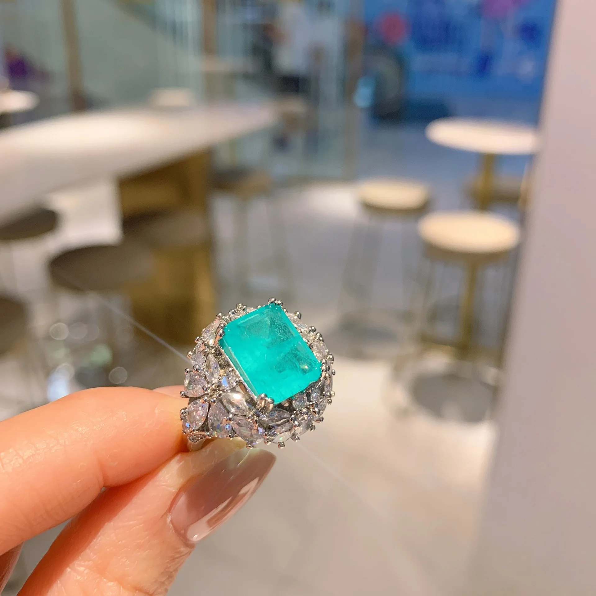 

Ring style popular temperament jewelry retro ring main stone TR23