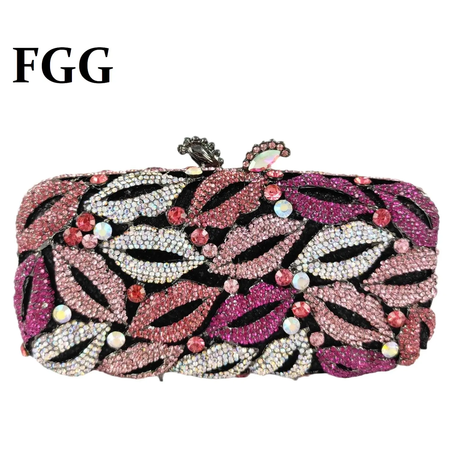 Boutique De FGG Новинка женский вечерний клатч с губами сумки и кошельки для невесты