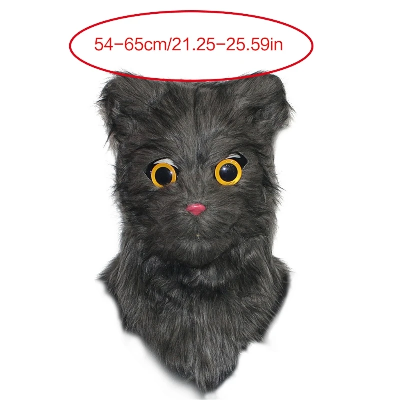 Плюшевая маска на голову с животными подвижным ртом и котом костюм для Хэллоуина