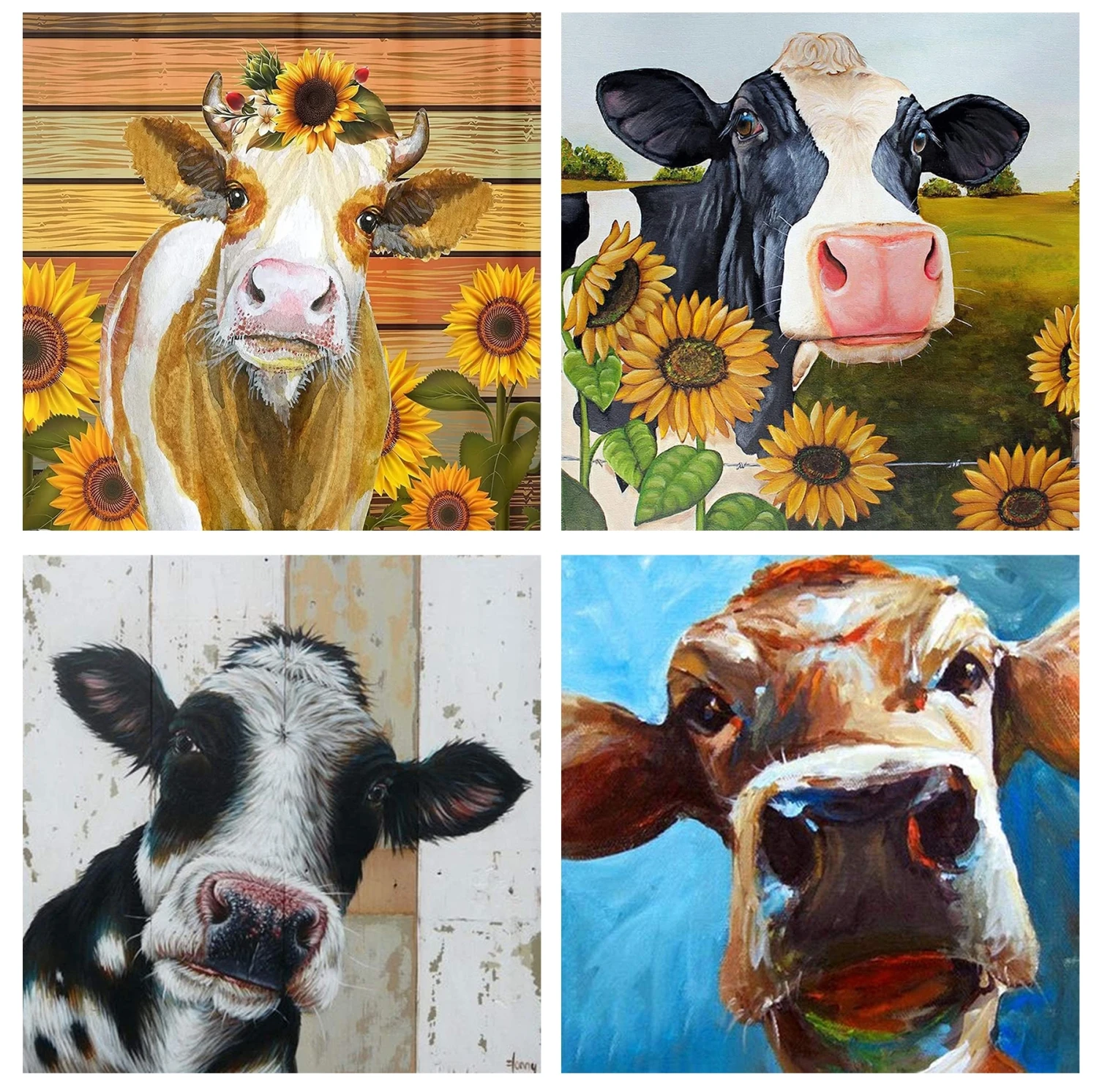

5D Diamond Painting Cow Full Square Round Diamond Art for Adults and Kids Embroidery Diamond Mosaic Home Decor