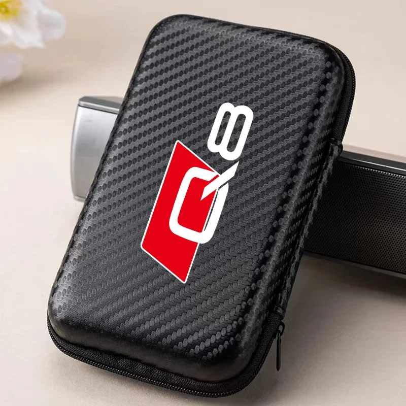 

Для Audi Allroad Q3 Q5 Q7 Q8 TT Sline A6 A7 A8 автомобильные цифровые принадлежности из углеродного волокна сумка для хранения подлокотник коробка для хранения