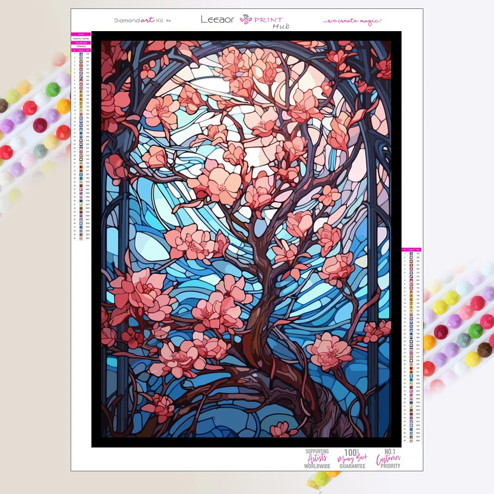 5d алмазная живопись Noveau цветок вишни японское искусство девушка в шляпе полная