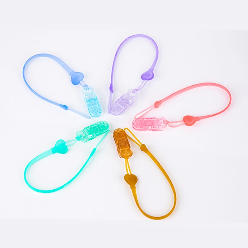 

Silicone Solid Color Pacifier Chain Baby Nipple Teether Anti-drop Chain Babies Supplies Feeding Pacifiers Leashes Accessories