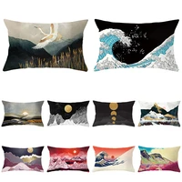 van gogh starry night cushion cover digital printing sunrise landscape pillowcase home sofa chair decoration pillowcase