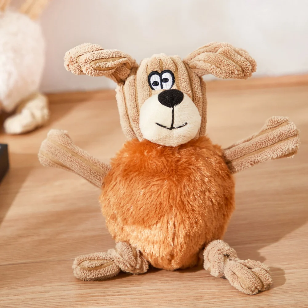 

Веселая игрушка для домашних животных, плюшевая игрушка для собаки, форма животных, устойчивые к укусам, пищащие игрушки, вельветовые жеват...