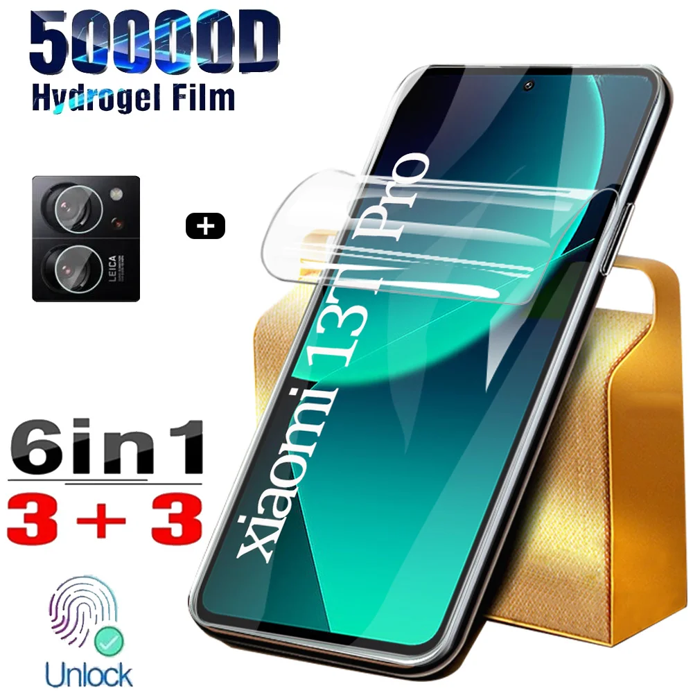 

50000D Pelicula Hidrogel For Xiaomi 13T Pro 5G Screen Protector Film Xiaomi Mi 13T Pro Hydrogel Film Xiomi 13 T Pro Soft Front Film & Camera Lens Movie Xiami 13T Pro Curved Surface Phone Protective Film
