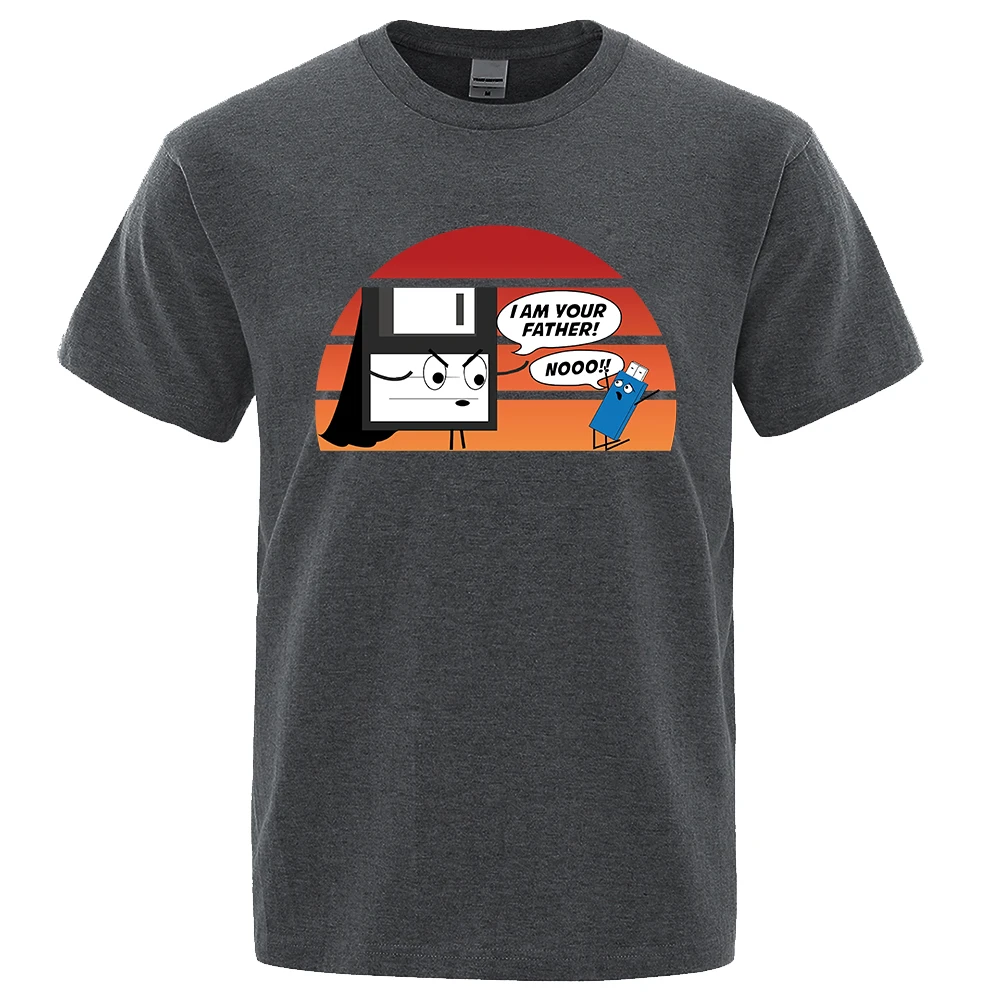 

I'm your father Funny hard disk T-Shirts Men Summer Breathable Short Sleeve O-Neck Cotton Tops Oversized High Quality Clothing