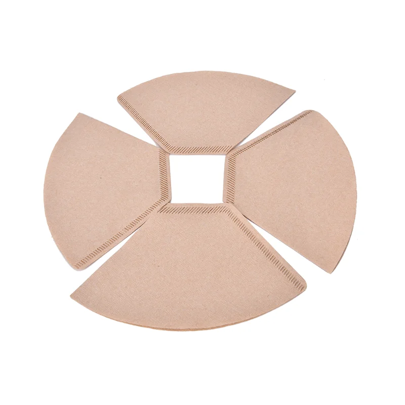 

80pcs/Bag "V" Shaped Coffee Paper Filter For Coffee Hot Sale Wooden Hand-Poured Coffee Filter Drip Paper Kitchen
