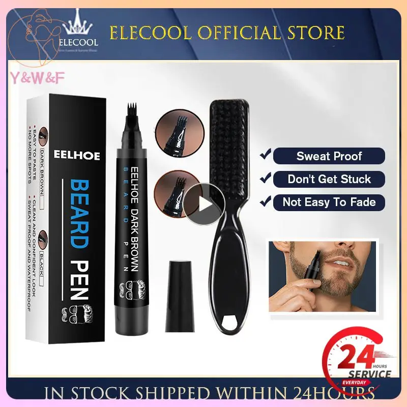 

Moustache Filling Pen Waterproof Dye Hair Pencil Beard Filler Pencil Black Brown Men Beard Mustache Care Beard Enhancer