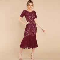 2022 short sleeve elegant party long dress sexy lace halter dress spring summer casual o neck solid color slim womens dress