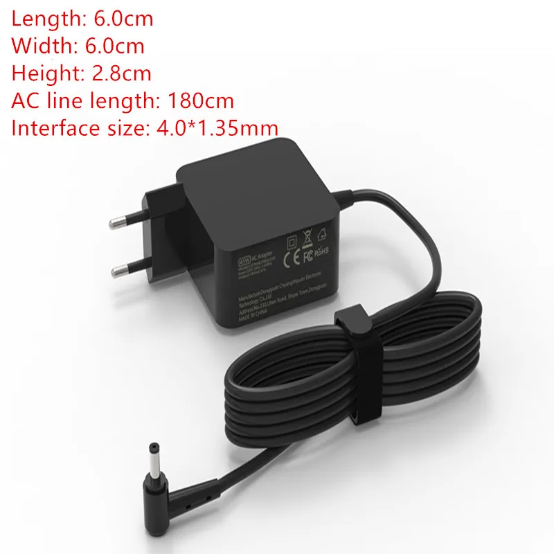 Быстрое зарядное устройство для ноутбука 19 в 4,0 а 45 Вт 1,35 x мм, сетевой адаптер для ASUS VivoBook F540L F541U X540L X540Y X540S X541UA X553M Zenbo